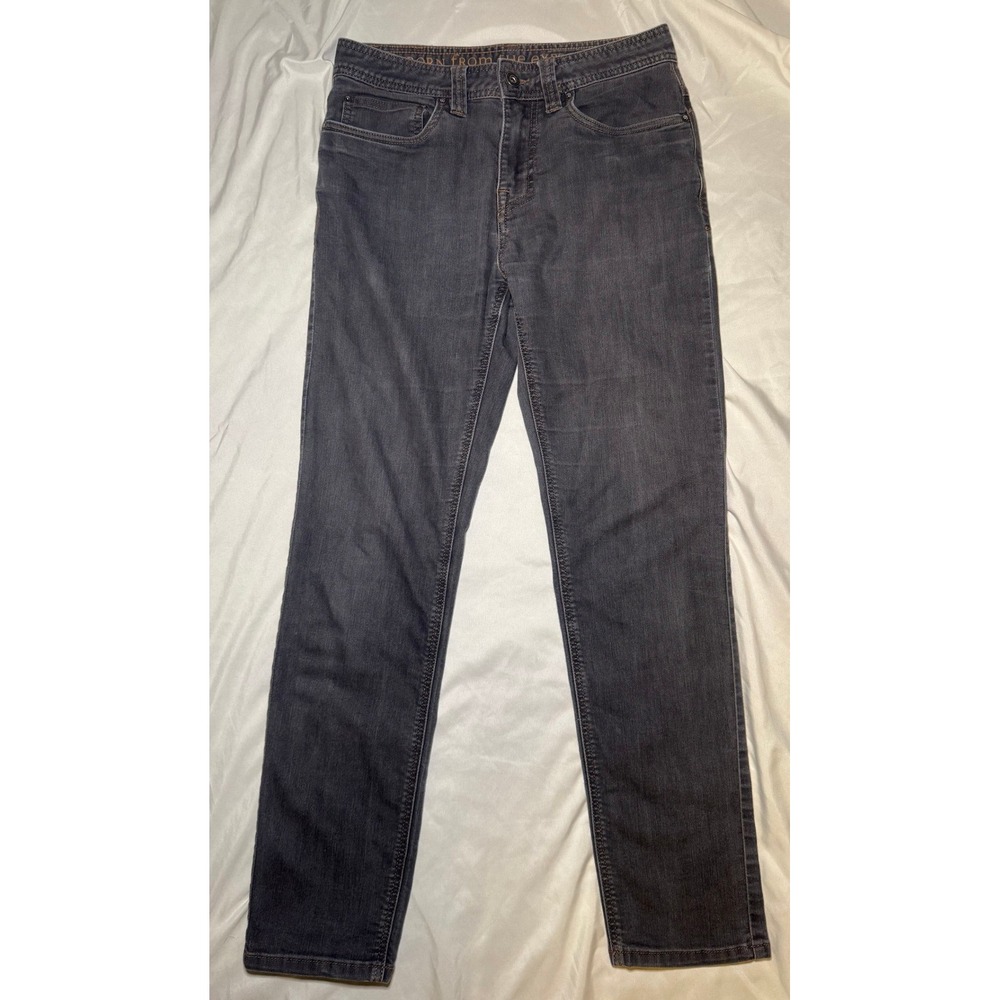 Prana Slim Fit Jeans Mens 28x30 Black Grey Stretch‎ Denim Outdoor Casualwear